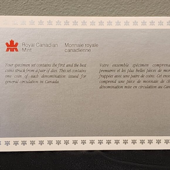 1989 Royal Canadian Mint Specimen 6 Piece Coin Set - Picture 7 of 12